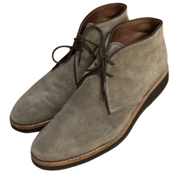Heschung Mens Beige Suede Derby Shoes UK 11 / US 12 Made in France Lace-Up Dress - Picture 1 of 5